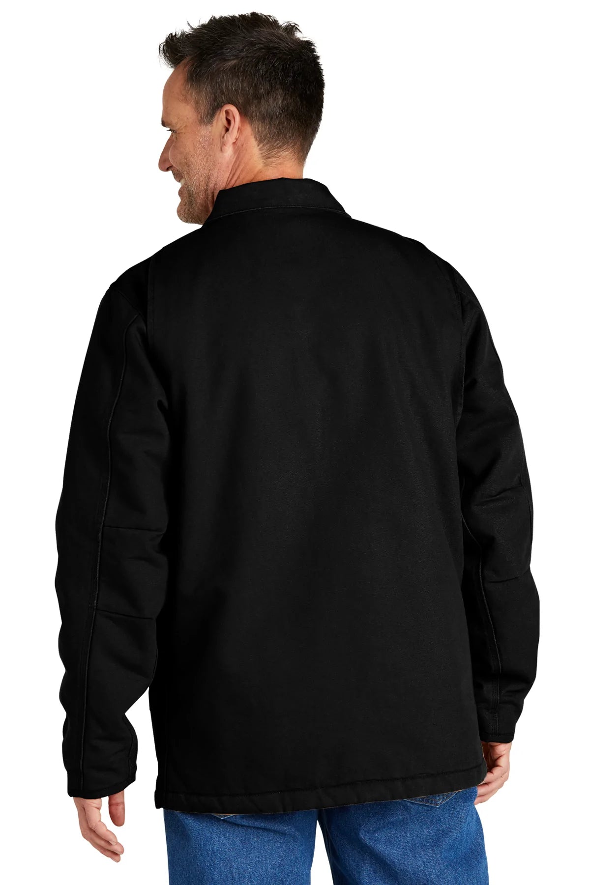 Carhartt Men's Tall Sherpa Lined Hooded Jacket - Heavy Duty Winter Work Coat, Black - Ideal for Construction, Outdoor Work & Cold Weather Protection