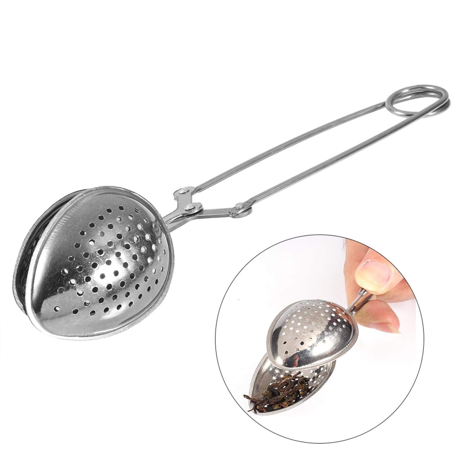 Premium Stainless Steel Tea Infuser with Pincer Design - Perfect for Loose Leaf Tea, Herbs, Coffee Beans & Soup Seasoning - Ideal for Home, Office & Tea Ceremonies