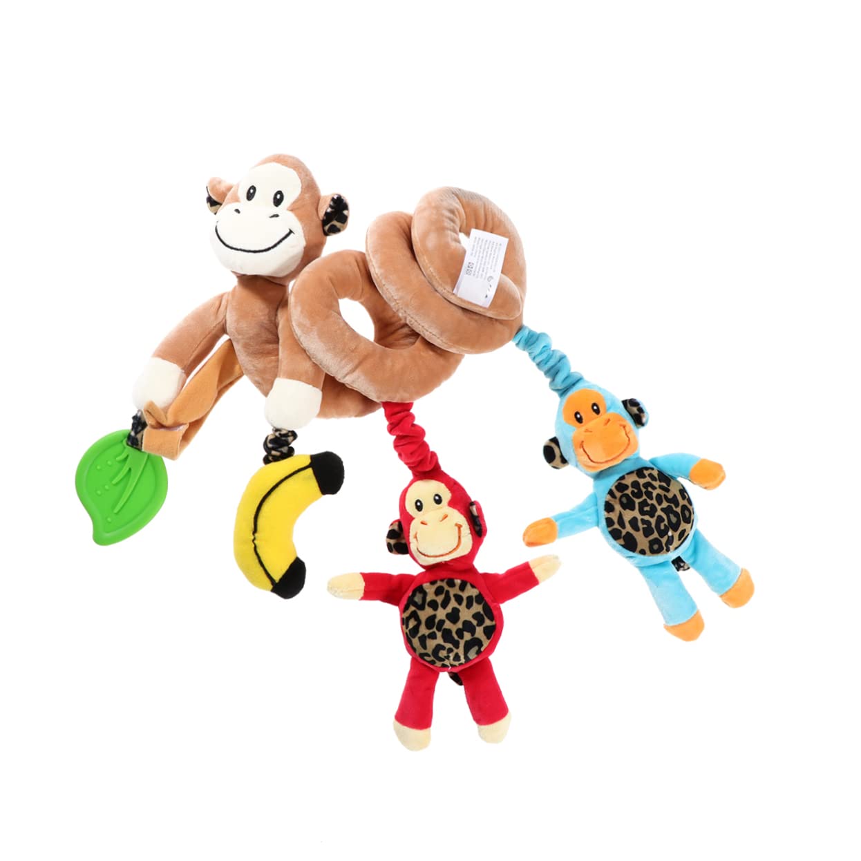 **Ibasenice Spiral Monkey Toy for Babies & Toddlers - Musical Animal Car & Stroller Toy for Infant Bed & Playtime - Fun & Safe Baby Developmental Toy**    *(Use Cases: Perfect for cribs, strollers, car seats, and playtime to entertain and soothe babies with music and colorful spirals.)*