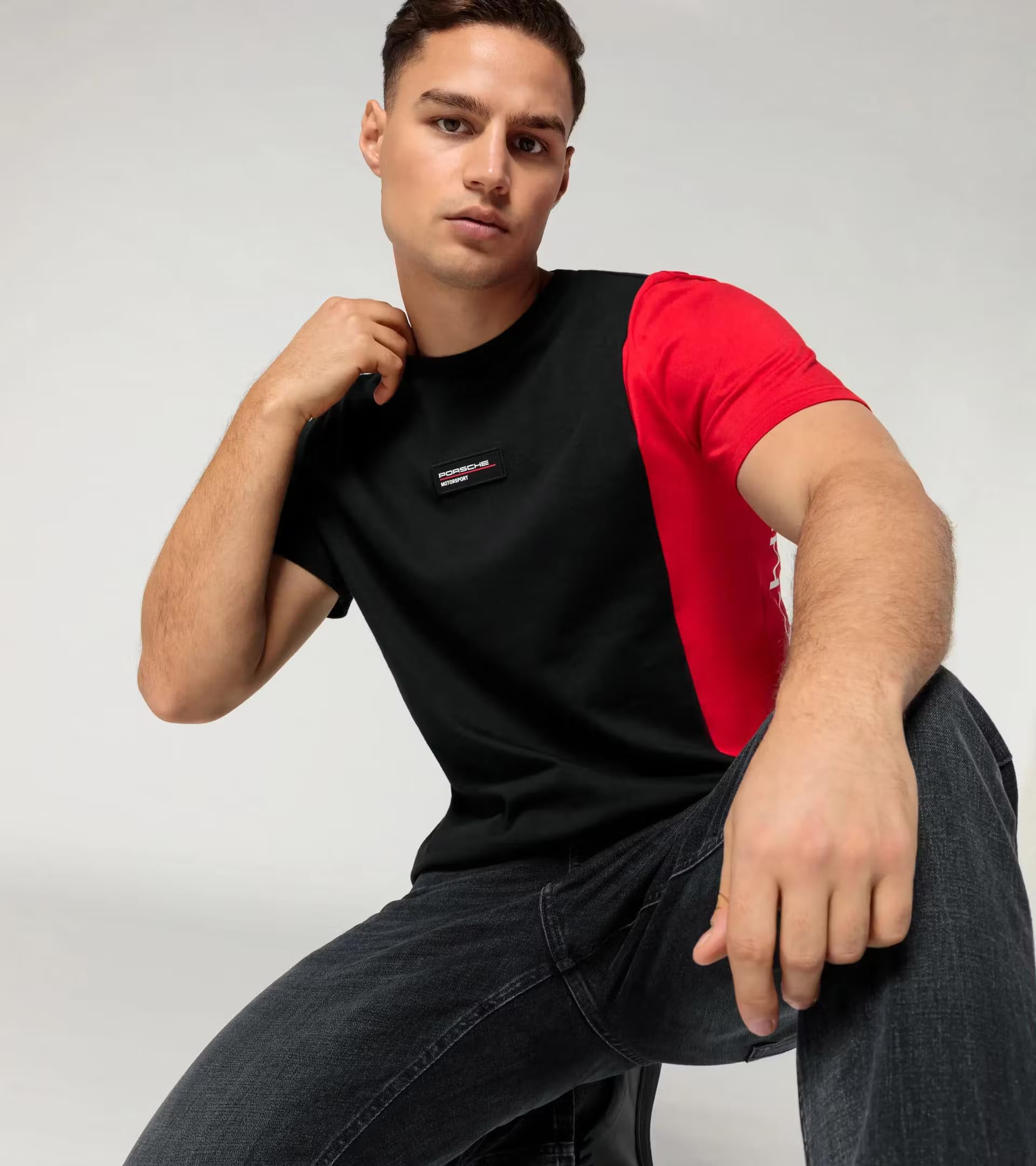 Porsche Motorsport Fanwear T-Shirt for Men - Black Large Cotton Racing Tee - Perfect for Car Enthusiasts, Racing Events & Casual Wear