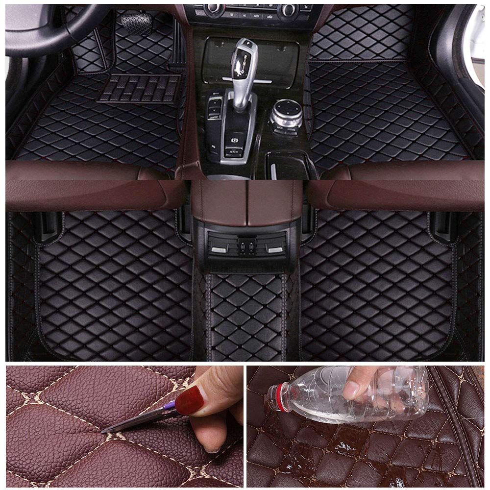 Premium Custom Fit All-Weather Floor Mats for Nissan Armada (2004-2017) - Waterproof Leather Car Floor Liners with Non-Slip Design - Perfect for Daily Commute, Road Trips & Extreme Weather Protection