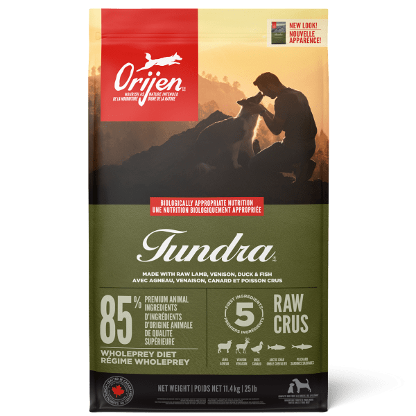 Orijen Tundra Premium Dry Dog Food - 11.4kg (25.1 lbs) High-Protein Grain-Free Kibble for Adult Dogs - Perfect for Active Breeds & Outdoor Adventures