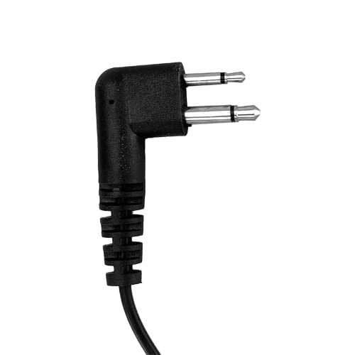 Professional Two-Way Radio Earpiece Headset with PTT Microphone - Comfortable Soft Fit for Long Wear & HD Clear Sound - Compatible with Motorola 2-Pin Walkie Talkies CLS1110 CLS1410 CP200 CP185 - Ideal for Security, Construction, and Event Staff Communication