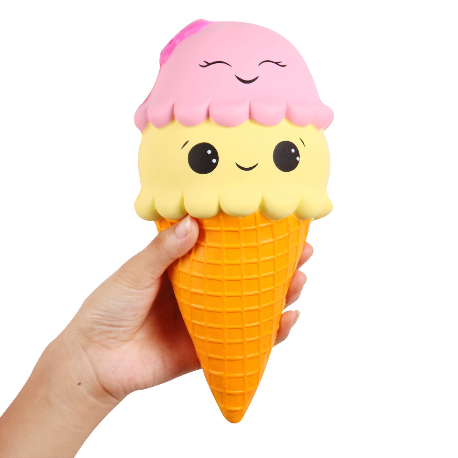 Anboor Jumbo Ice Cream Squishy Toy - Slow Rising, Kawaii, Scented Stress Relief for Kids & Adults