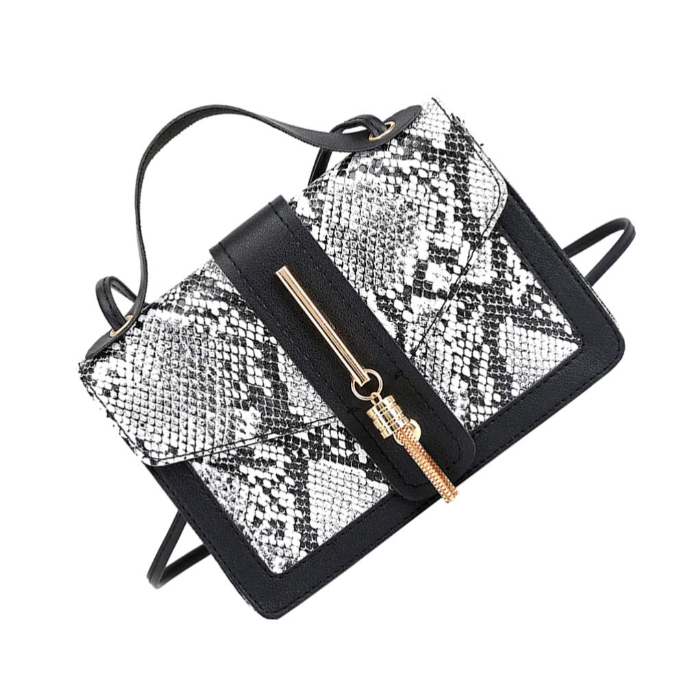 PRETYZOOM Women's PU Leather Shoulder Bag - Fashionable Snake Print Crossbody Purse for Ladies | Perfect for Work, Travel & Daily Use
