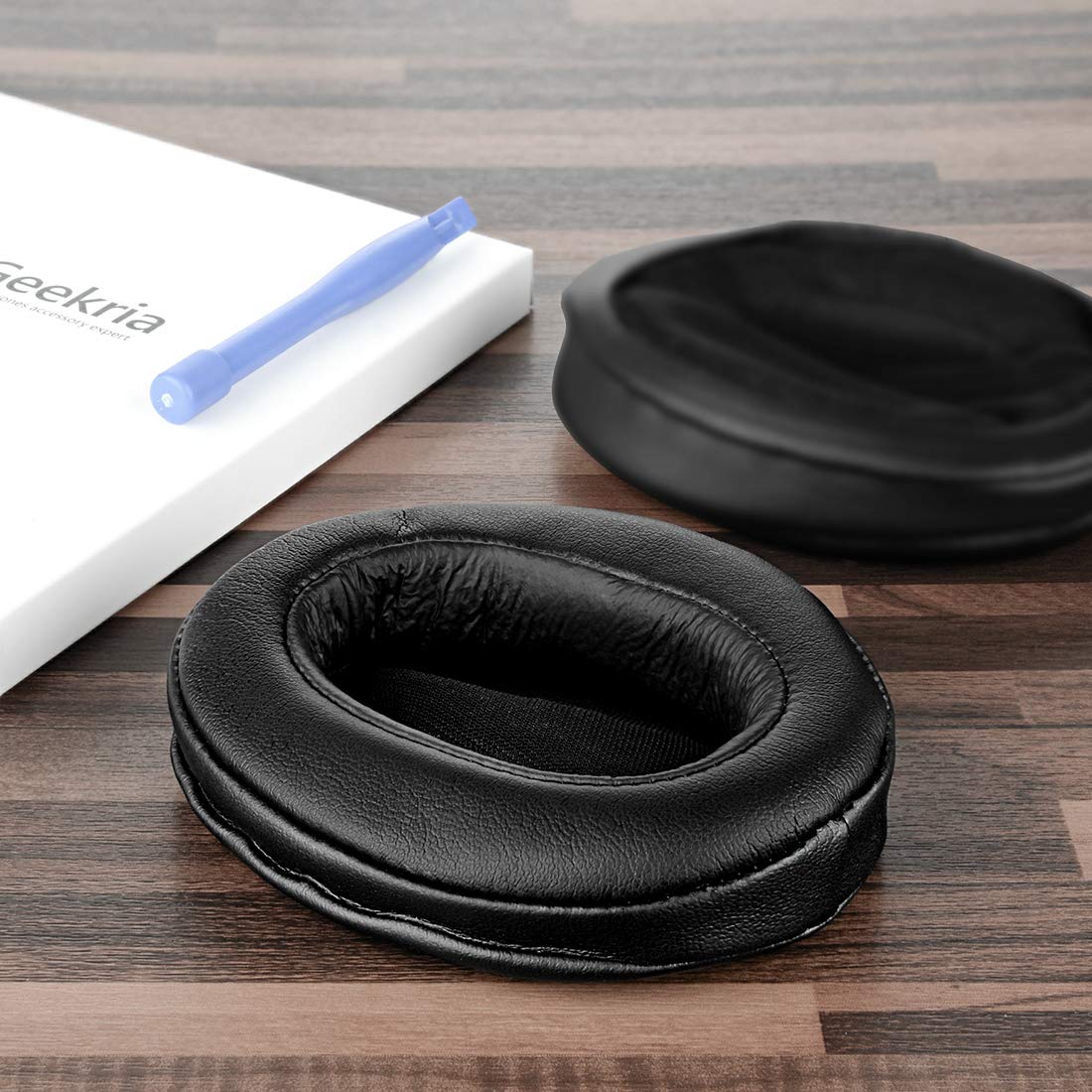 Geekria QuickFit Replacement Ear Pads for Sony MDR-1ABT MDR-1RBT MDR-1RNC Headphones - Premium Noise Isolation Memory Foam Ear Cushions & Earpads (Black) - Perfect for Gaming, Music & Travel Comfort