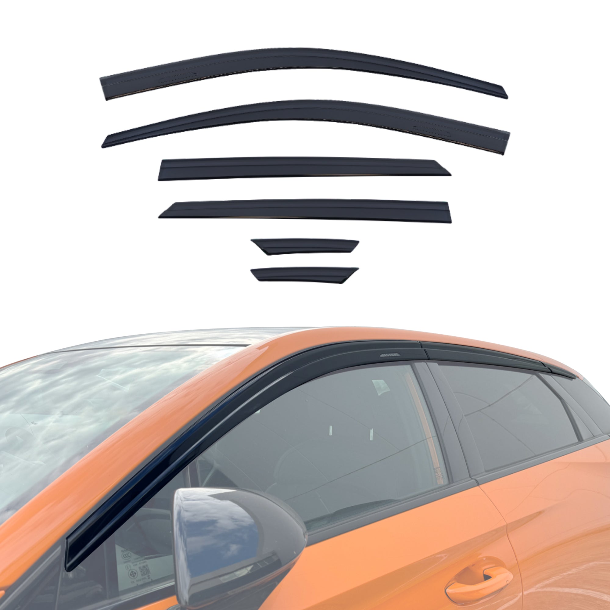 MG MG4 2023+ Car Window Weather Shields - Durable Injection Molded Rain Guards for All-Weather Protection - Perfect for Rainy Days & Highway Driving