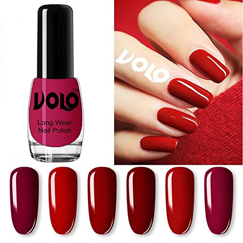 Volo Non-Toxic 12-Piece Nail Polish Set - Matte White, Glossy Top Coat, Grey, Carrot Red, Dark Nude, Red, Flirty Nude, Tan, Ice Nude, Yellow, Royal Blue | Vegan & Cruelty-Free Nail Colors for Manicures, Pedicures, Salon & Home Nail Art