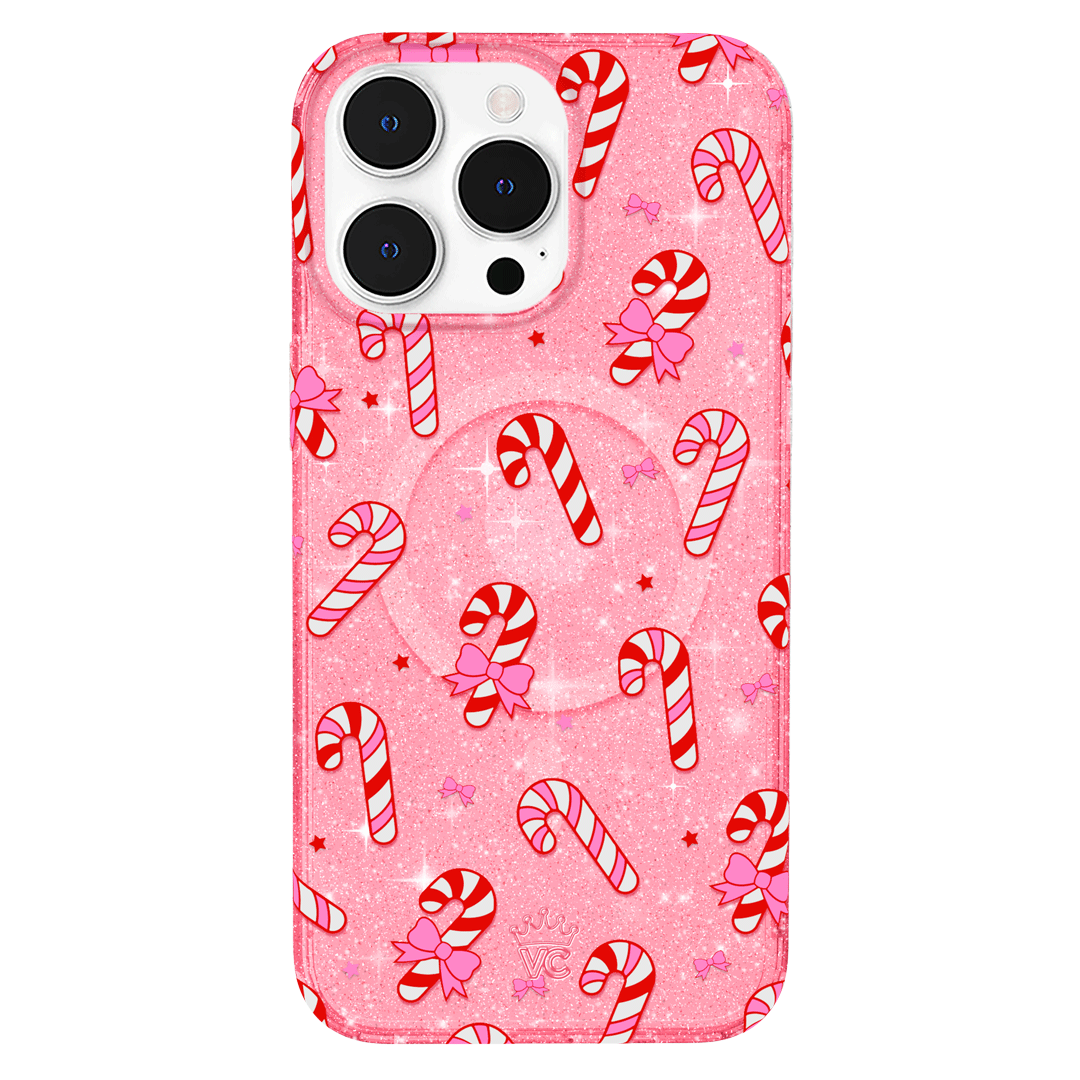 Pink Peppermint Princess iPhone Case - Cute Floral Design Protective Cover for iPhone 13/14/15 - Perfect for Girls, Teens & Women - Great Gift for Birthday, Christmas & Everyday Use
