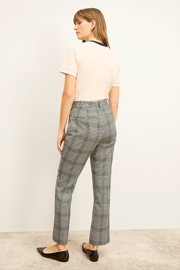 Smith Check Plaid Sharkskin Pants for Men - Classic Slim Fit Dress Trousers for Office, Business & Formal Occasions