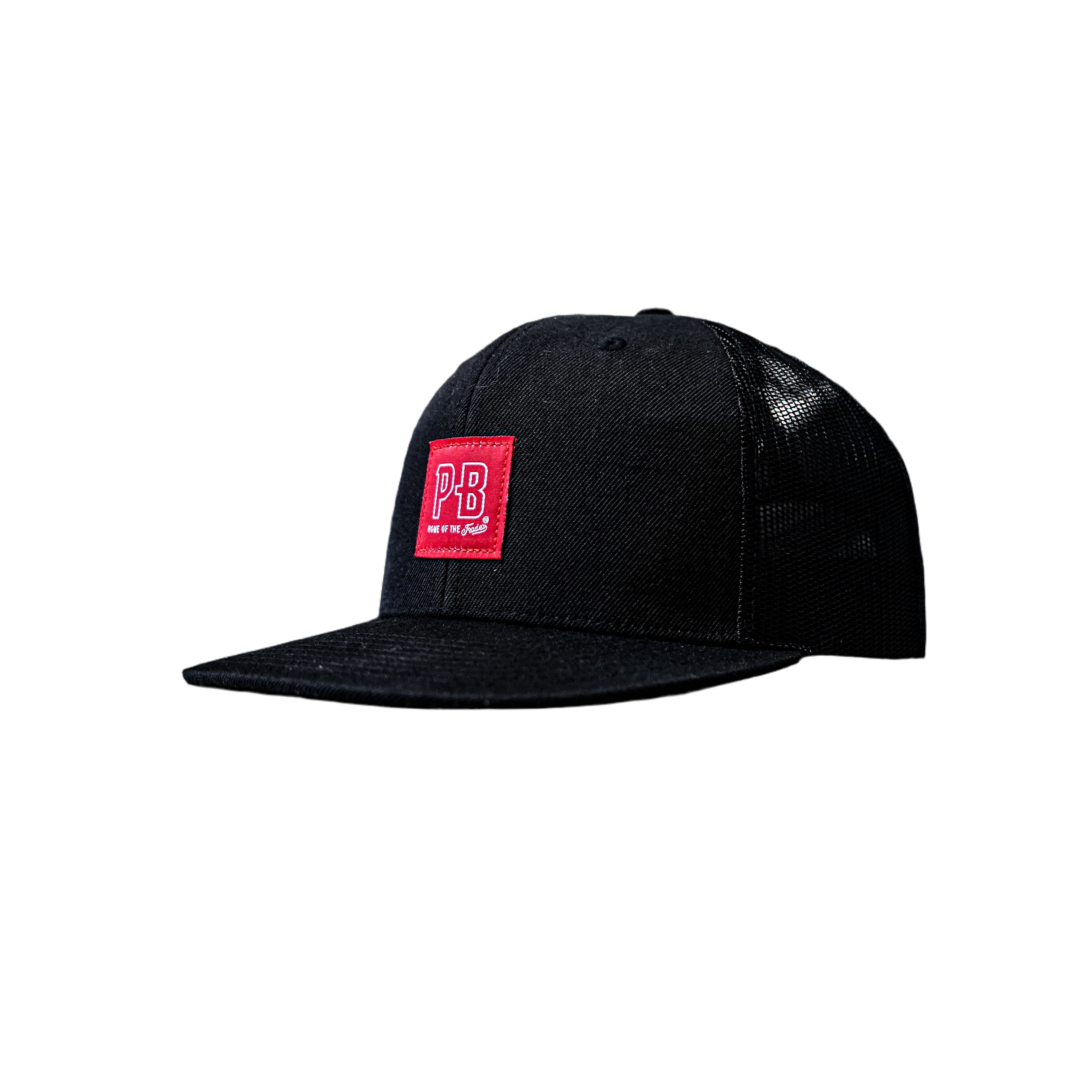 PB Stadium Snapback Hat - Black & Red Adjustable Baseball Cap for Men & Women - Perfect for Sports, Casual Wear & Outdoor Activities