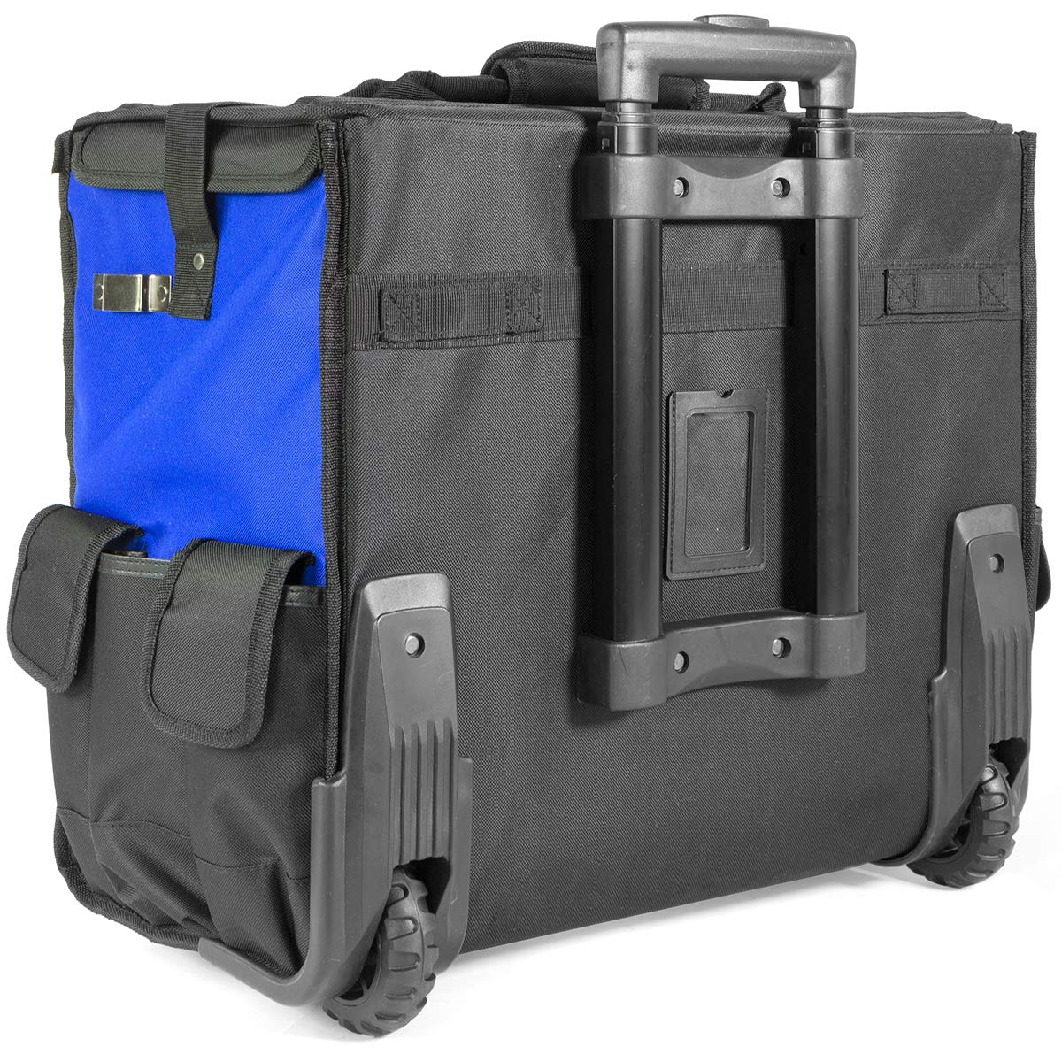 Stark USA 20-inch Heavy Duty Rolling Tool Bag with Telescoping Handle - Large Zippered Storage Organizer for Mechanics, Contractors & DIY Projects | Portable Tool Tote for Workshop, Job Site & Home Garage Use
