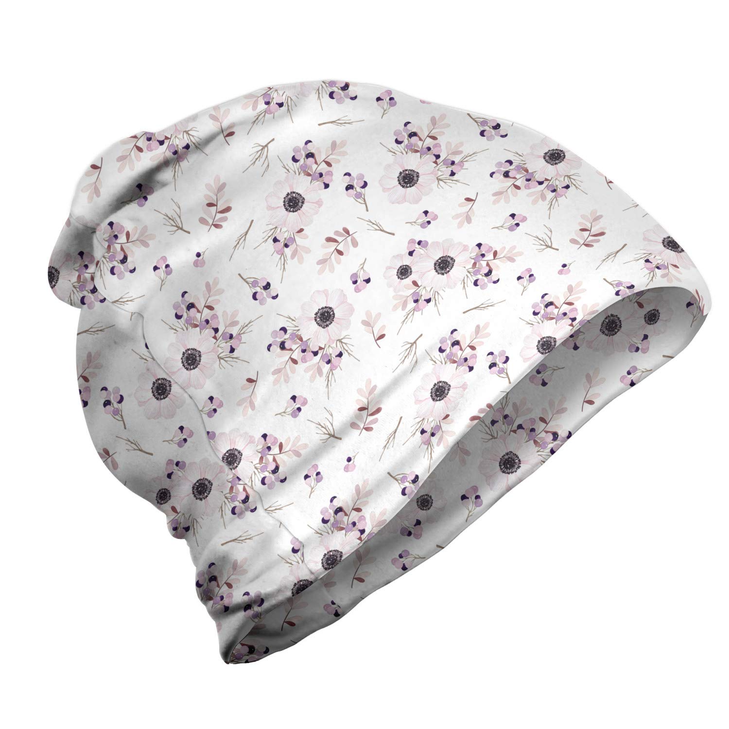 Ambesonne Unisex Winter Beanie Hat - Soft Knit Warm Fleece Lined Skull Cap for Men & Women - Bridal Romantic Design - Perfect for Hiking, Outdoor Activities & Cold Weather Fashion