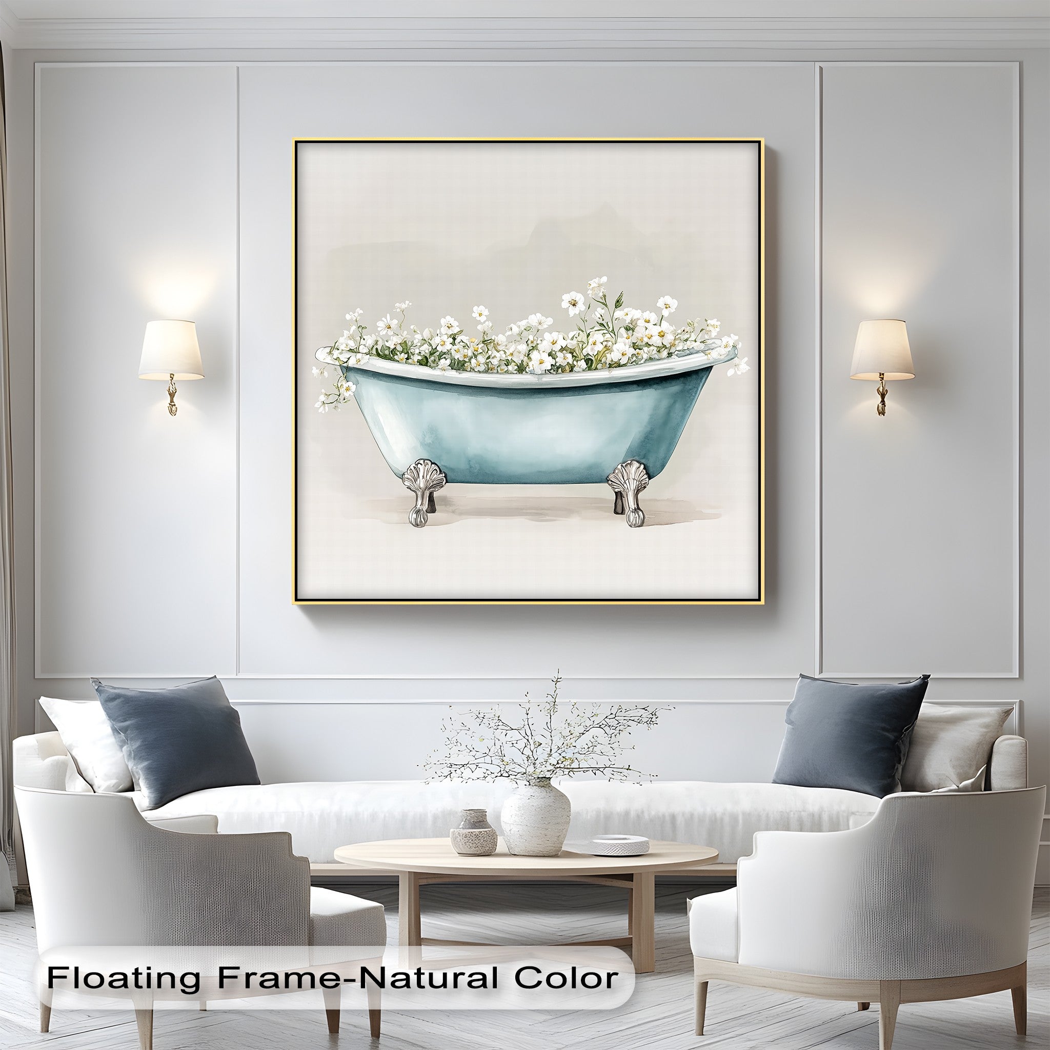 Blooming Bath - Soft Baby Bath Tub with White Flower Design, Gentle & Safe for Newborns | Perfect for Infant Bath Time, Nursery Decor & Baby Shower Gifts