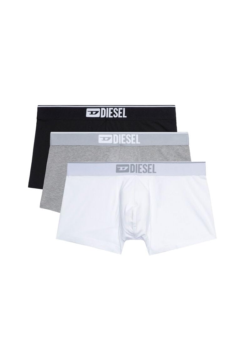 **Diesel UMBX-DAMIEN 3-Pack Men's Boxer Briefs - Soft Cotton Underwear for Comfort & Style - Perfect for Daily Wear, Gym & Travel**