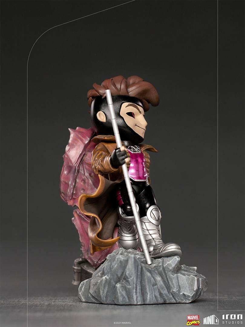 Iron Studios X-Men Gambit MiniCo Figure - Collectible Marvel Superhero Statue for Display & Home Decor