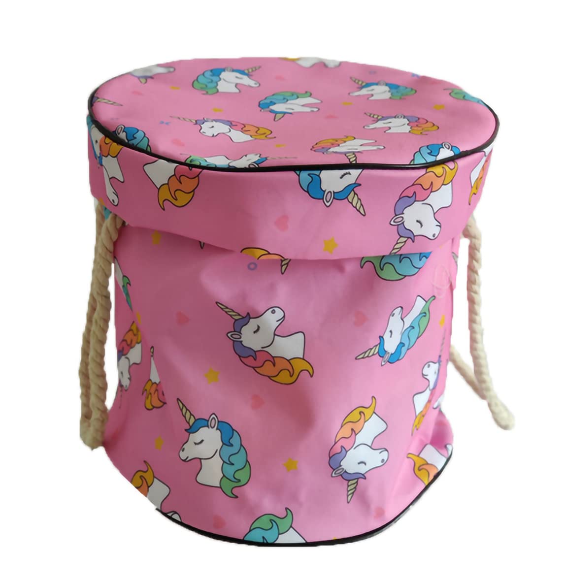 2-in-1 Toy Storage Basket with Play Mat - Large Foldable Drawstring Bag for Quick Cleanup | Indoor & Outdoor Use for Kids Toys | Portable Floor Storage Solution (Pink) - Perfect for Playrooms, Daycare & Travel Organization
