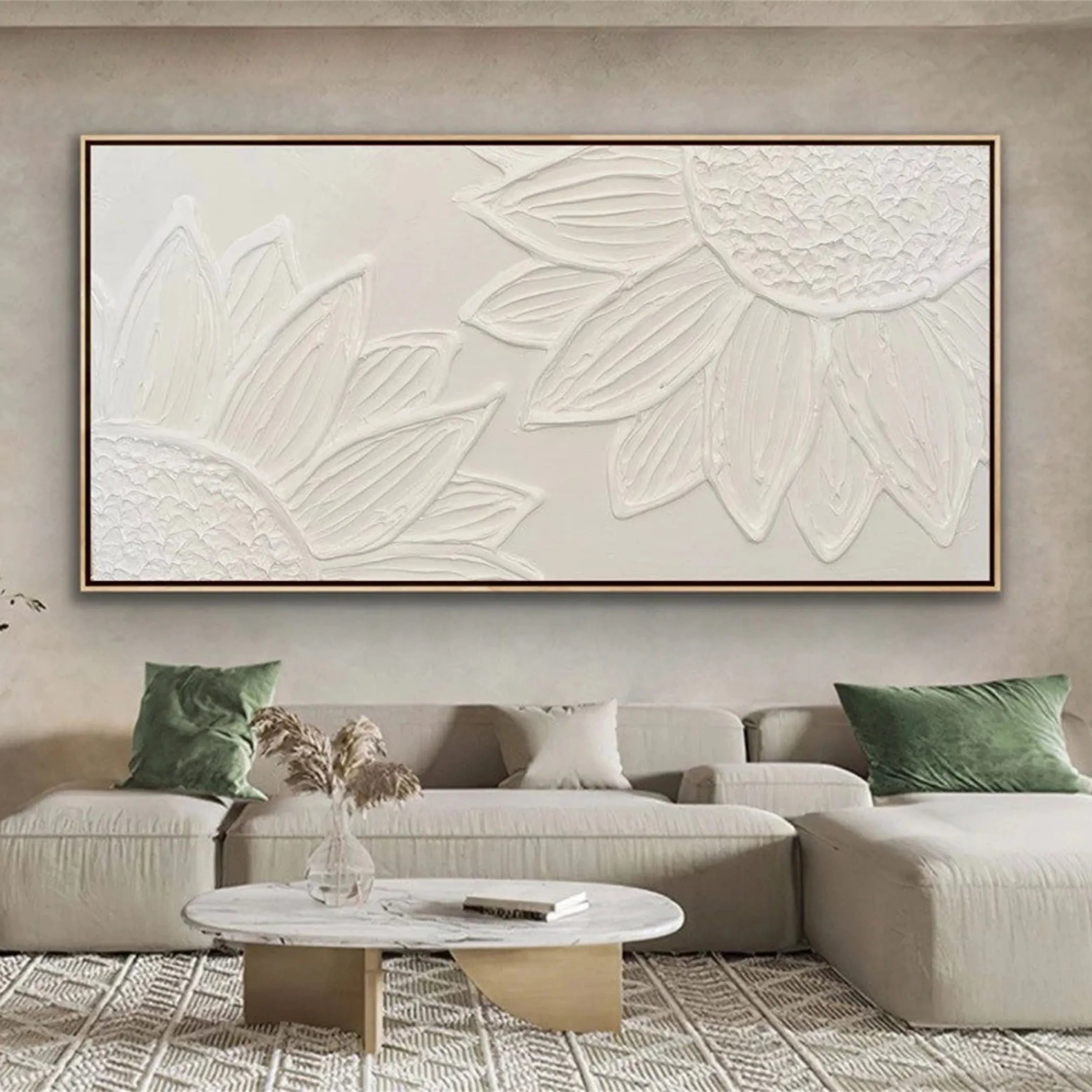 Flower and Tree Painting #FT073 - Handmade Canvas Wall Art for Home & Office Decor - Perfect for Living Room, Bedroom, or Gift