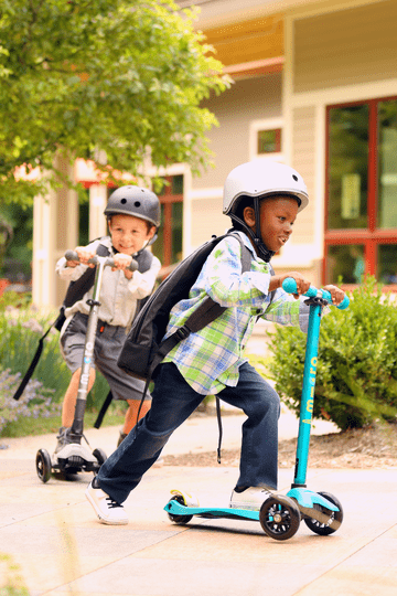 Micro Kickboard Maxi DELUXE Scooter for Kids - 3 Wheel Light Up Kick Scooter with Adjustable Handlebar - Perfect for Outdoor Play, Commuting & Neighborhood Fun