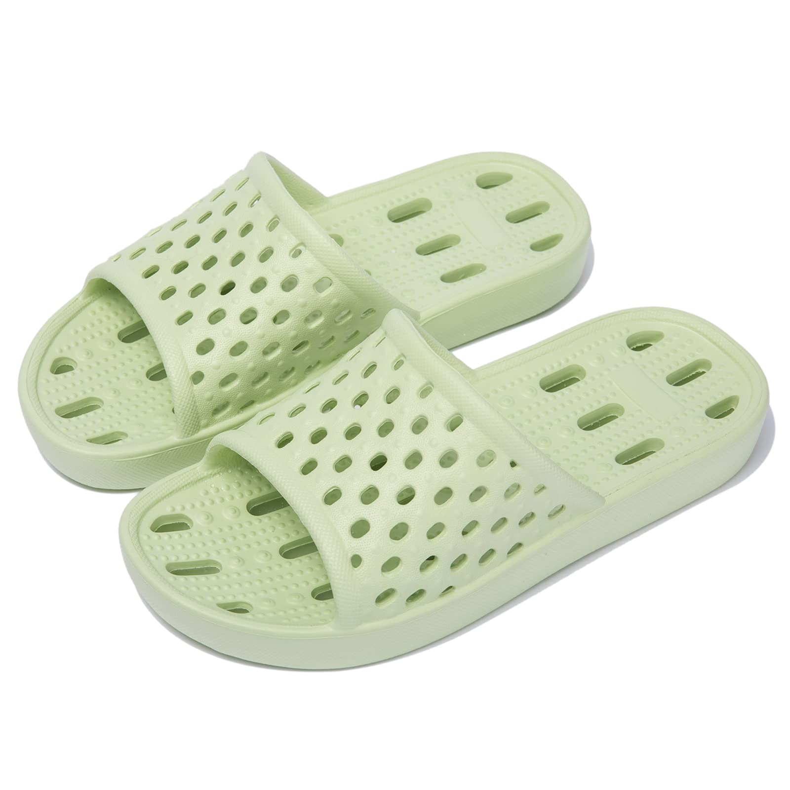 Non-Slip Quick-Drying Shower Sandals for Women & Men - Bathroom, Beach & Pool Slides with Drain Holes - Perfect for Gym, Spa, Dorm & Travel