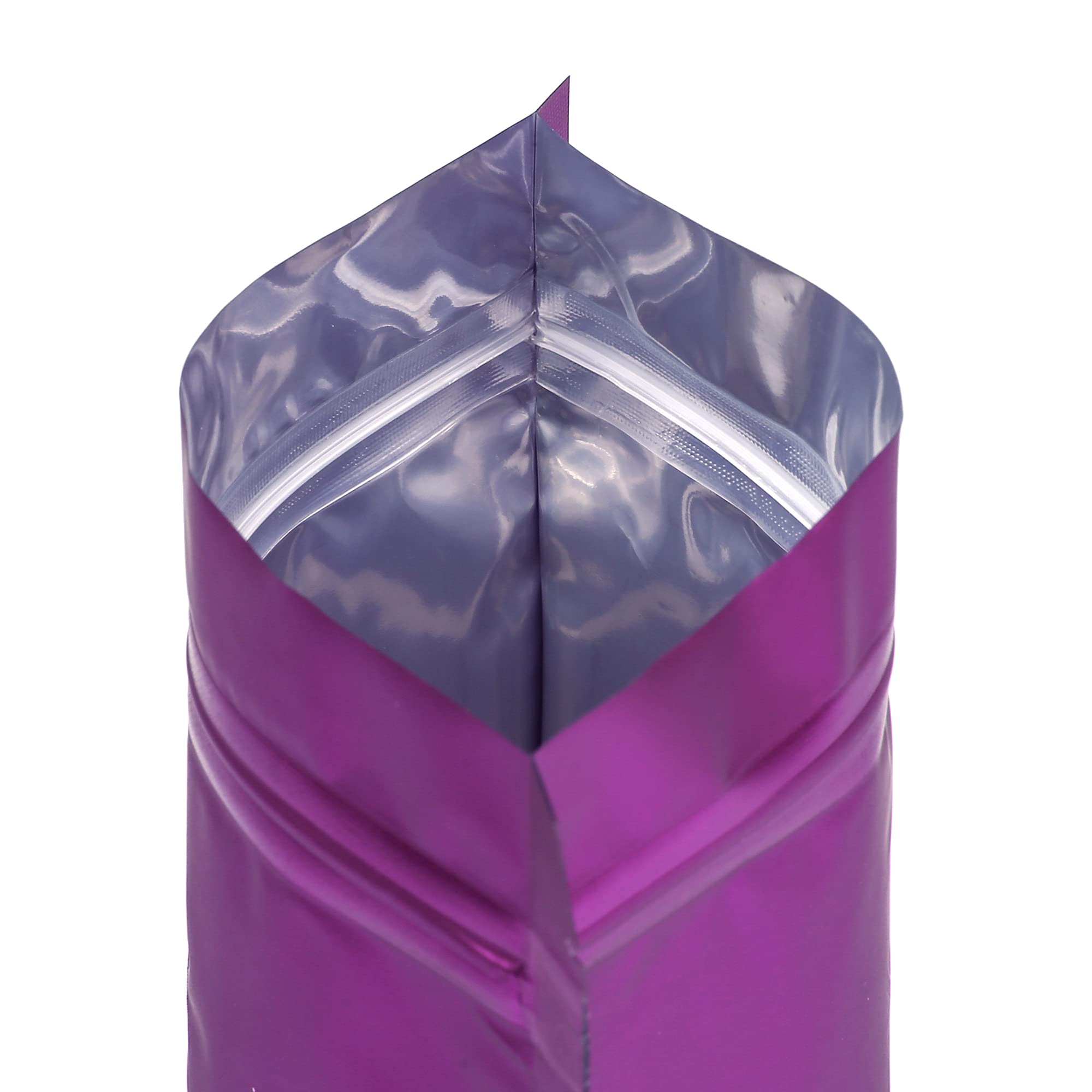 Premium Foil Coffee Bags with Zipper & Degassing Valve - Airtight Storage for Whole Bean & Ground Coffee (6oz, Purple, 50-Pack) - Perfect for Home Brewing, Coffee Shops & Gifting