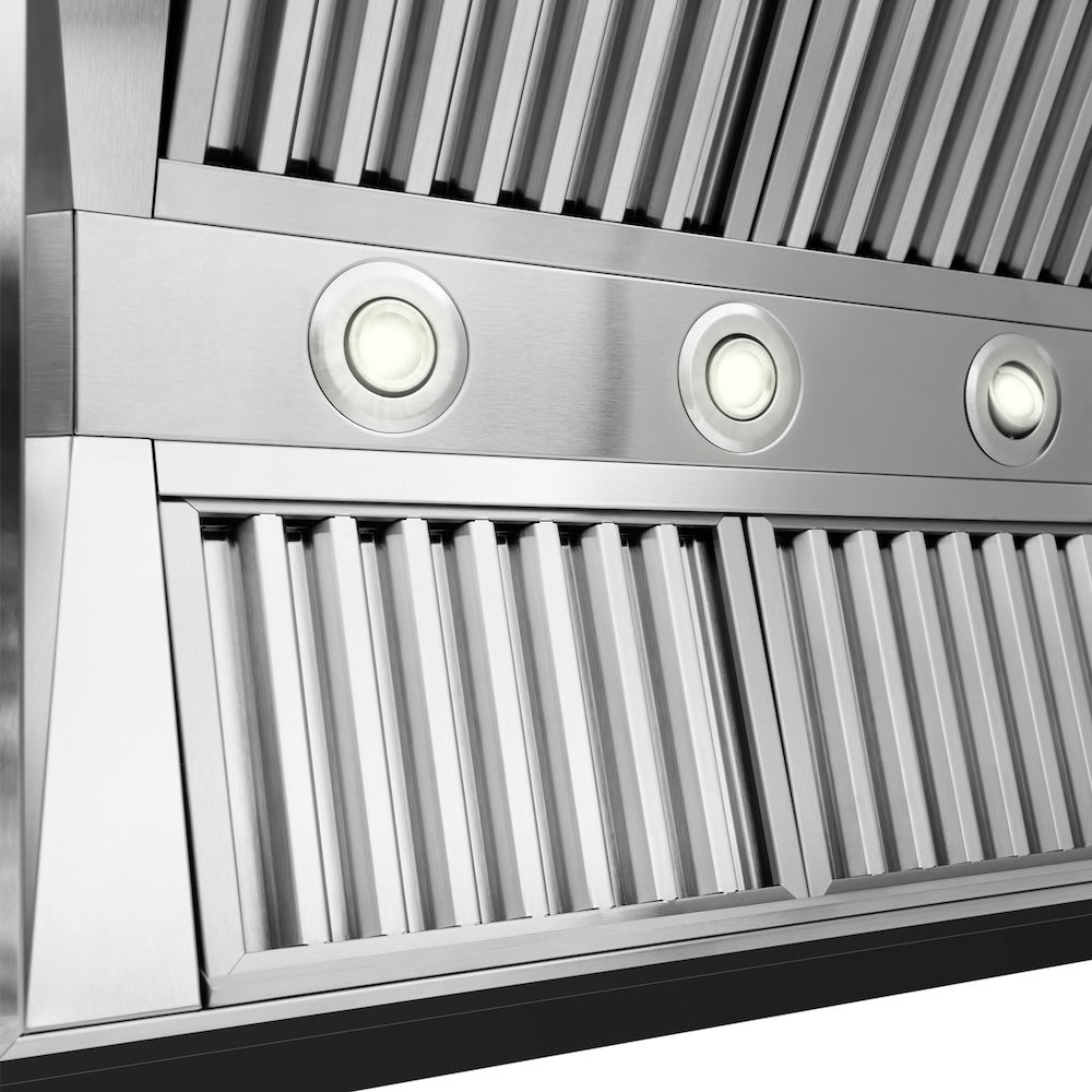 ZLINE 36 Inch Rustic Black Wooden Wall Mount Range Hood - 355CC 36 - Powerful Kitchen Ventilation for Modern & Farmhouse Style Homes - Perfect for Cooking, Grilling & Entertaining