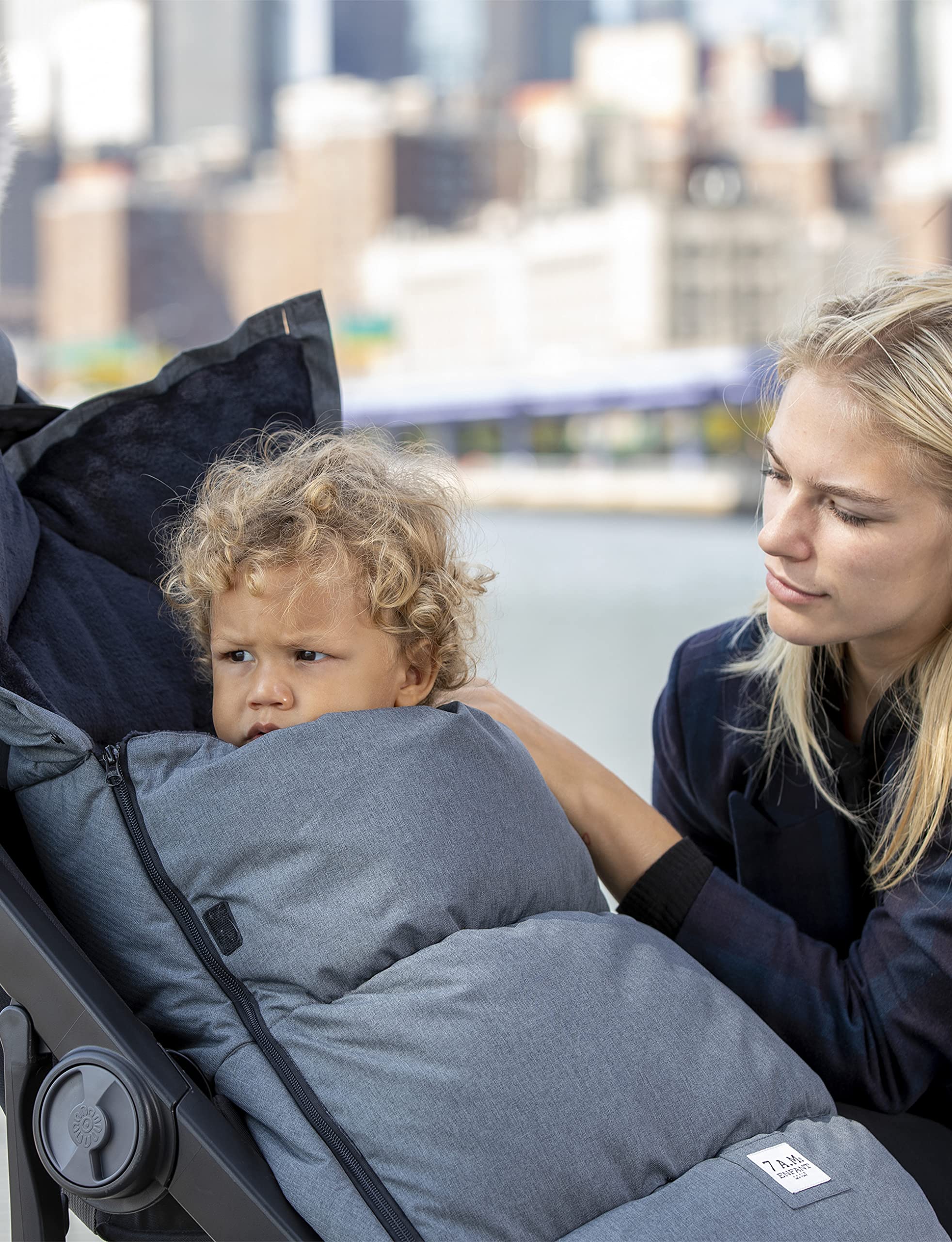 7AM Enfant Universal Footmuff - Waterproof Winter Stroller Bunting Bag for Baby Boys & Girls, Soft Micro-Fleece & Plush Lined for Strollers & Car Seats | TundraPOD | Keep Your Baby Warm & Cozy in Cold Weather