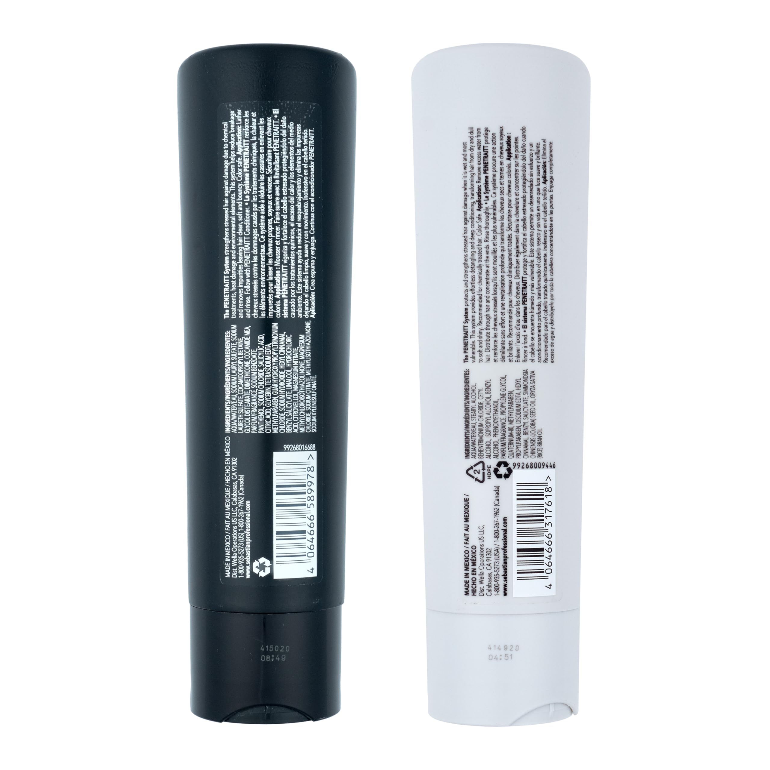 Sebastian Professional Penetraitt Shampoo & Conditioner Set - Strengthening & Repair Treatment for Damaged & Colored Hair - 8.4 fl oz Bundle - Perfect for Salon-Quality Hair Care at Home