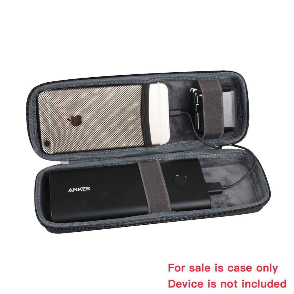 Anker PowerCore 26800 & PowerCore III Elite 25600 PD Portable Charger Case - Durable Nylon Travel Cover for External Battery & Wall Charger | Perfect for Airplane, Camping & Business Trips