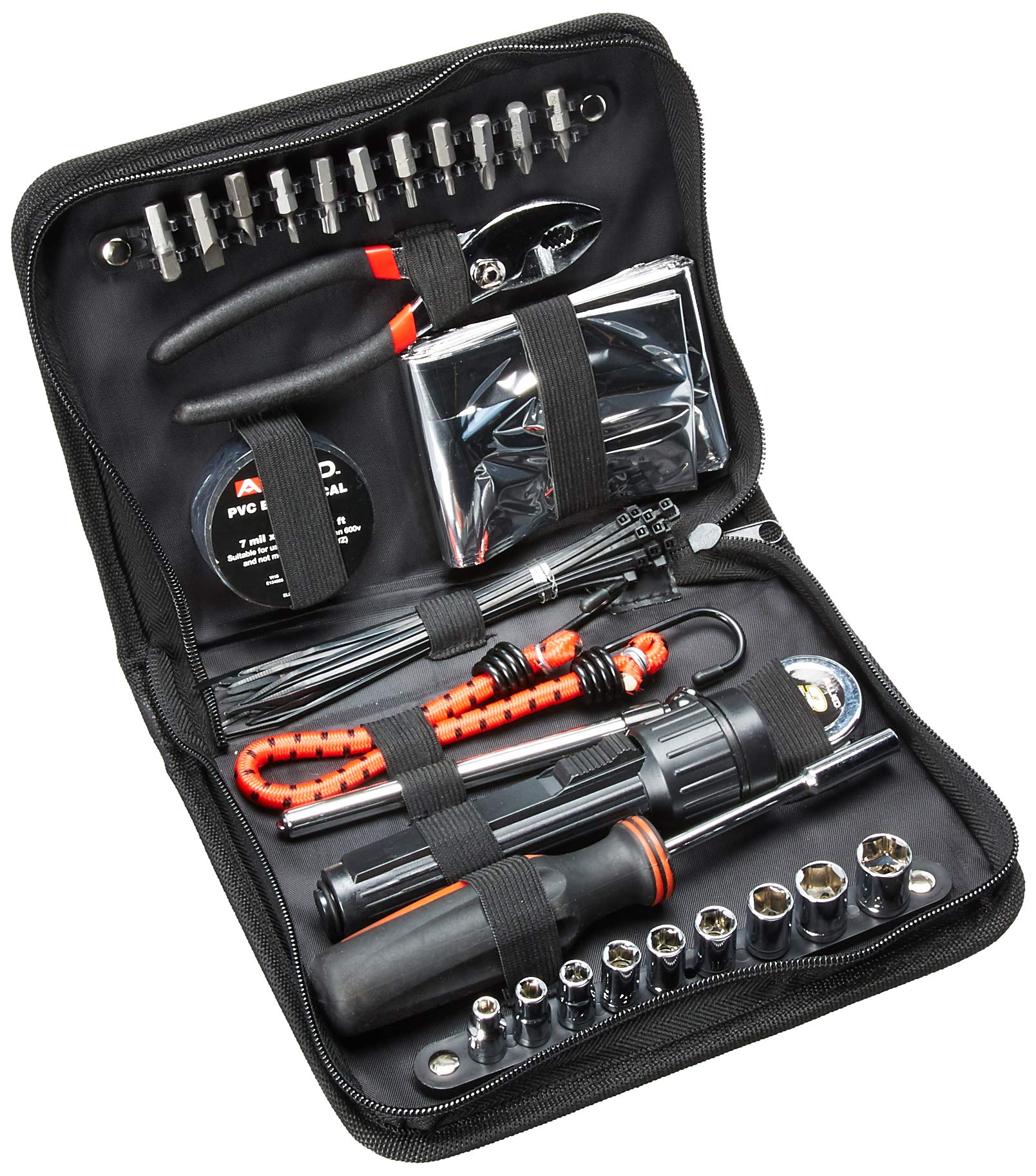 52-Piece Automotive Zippered Tool Set - Complete Car Repair Kit for Mechanics & DIY Enthusiasts | Perfect for Garage, Roadside Emergencies & Auto Maintenance