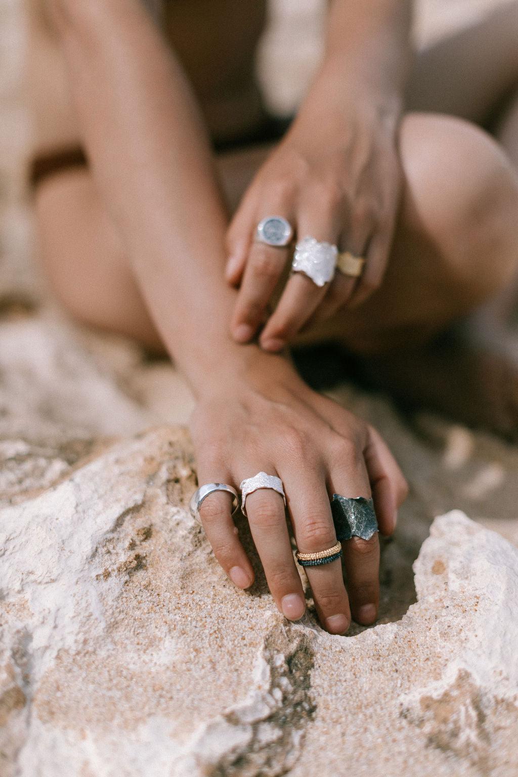 Fine Organic Band Sterling Silver Ring - Elegant Handmade Jewelry for Women - Perfect for Weddings, Anniversaries & Everyday Wear