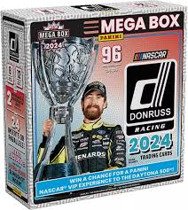 2024 Panini Donruss NASCAR Racing Trading Cards Mega Box - Collectible Cards for Racing Fans, Perfect for Collectors and Sports Memorabilia Enthusiasts