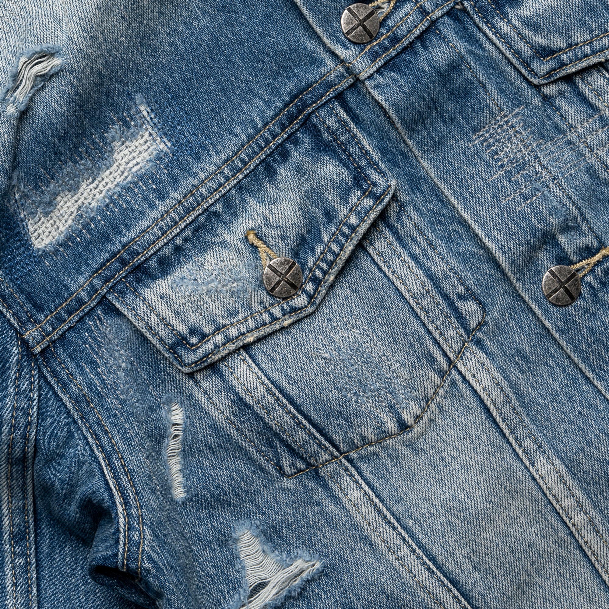 Ksubi Classic Jacket - Premium Denim Jacket for Men & Women | Vintage Style Distressed Denim Jacket | Perfect for Casual Outfits, Streetwear & Night Out