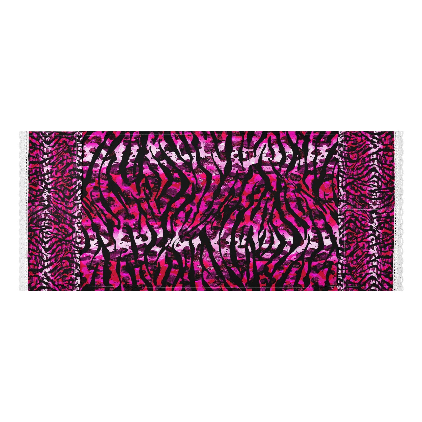 Kigai Dark Pink Leopard & Zebra Print Washing Machine Cover - Top Load Washer Dryer Dustproof Fabric Cover with Storage Bags - Universal Fit for Home Appliances Like Refrigerator, Oven (Perfect for Laundry Room, Kitchen & Home Organization)