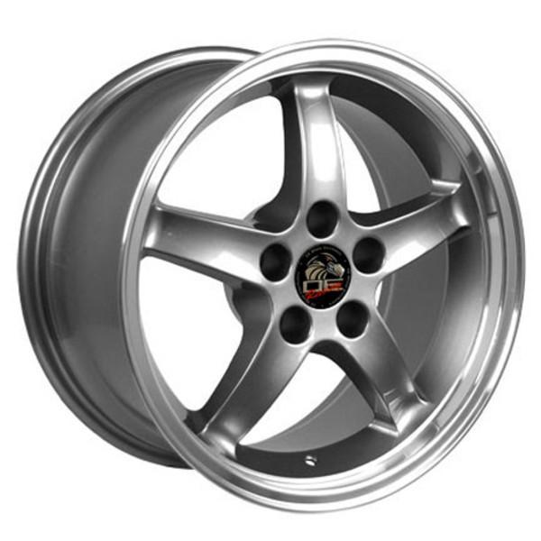 17 Inch Gunmetal Machined Lip Wheel Replacement for Ford Mustang 1994-2004 - Replica Rim 8181901 | Perfect for Classic Car Restoration & Performance Upgrades