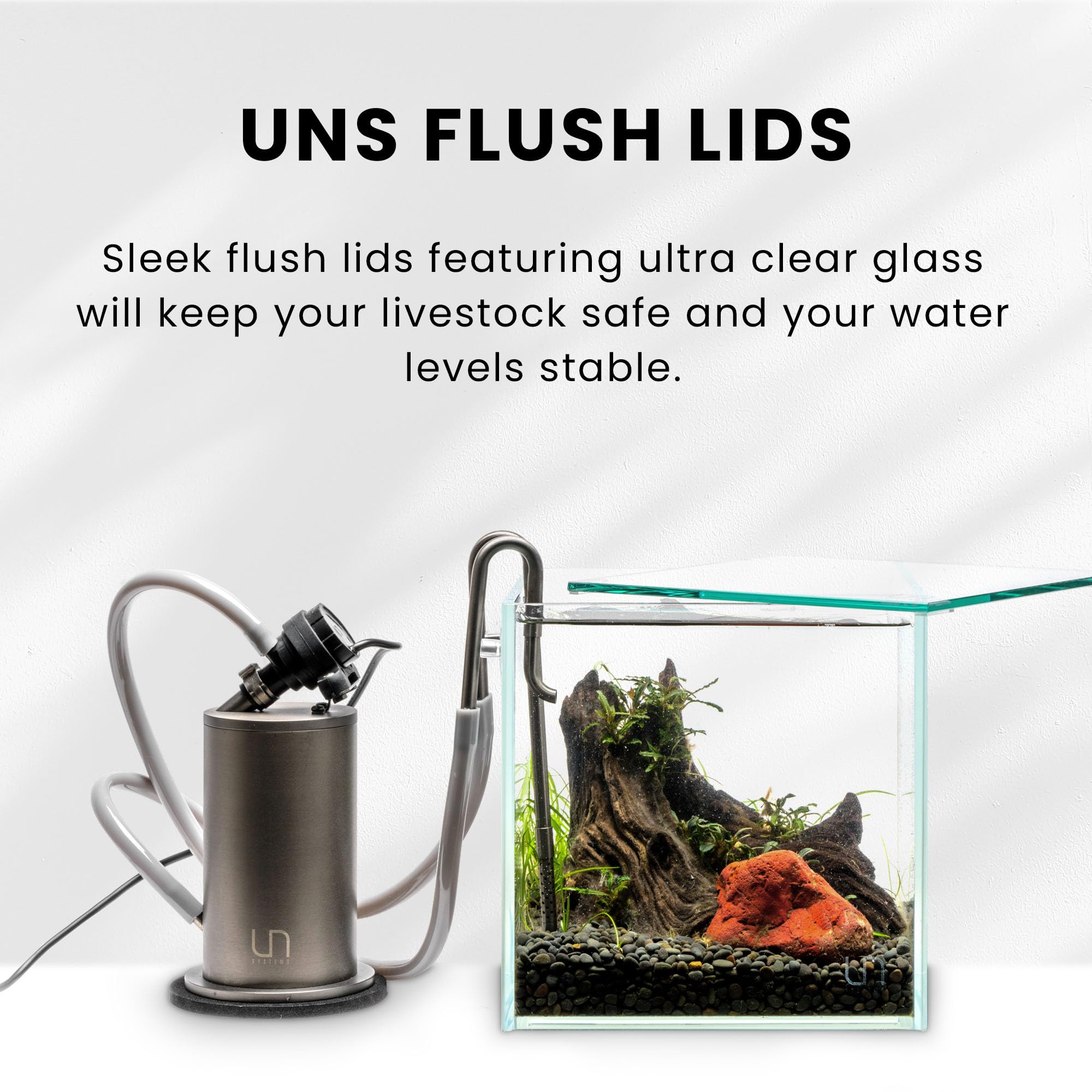 Ultum Nature Systems Ultra Clear Rimless Aquarium Lid - Fish Tank Cover for Glass Aquariums, Frameless Tank Top for 16C/16S/16T Models (Flush Fit) | Perfect for Home & Office Aquascaping, Reptile Terrariums & Aquatic Plant Tanks