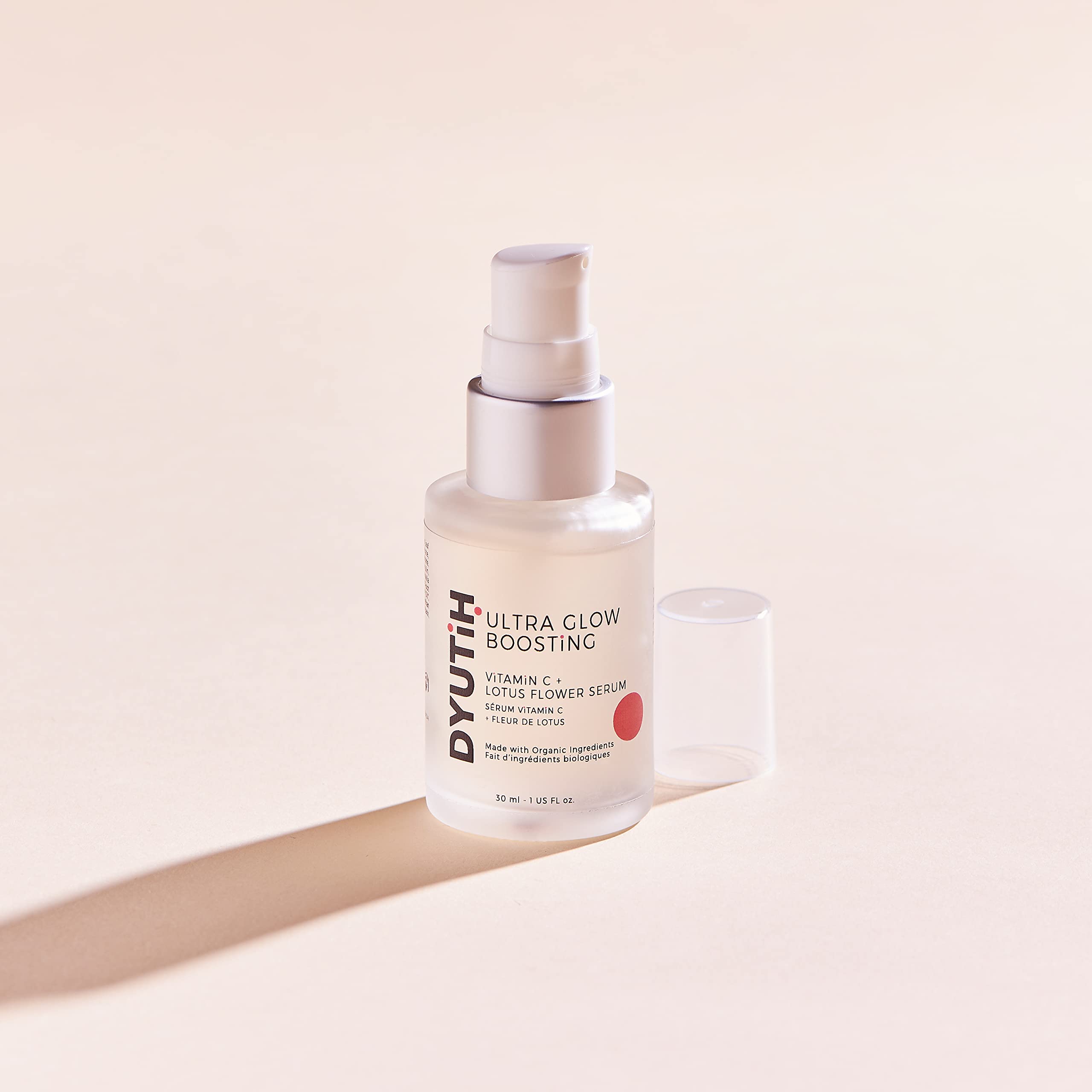 DYUTIH Organics ULTRA GLOW Vitamin C + Lotus Flower Serum - Cruelty-Free, Vegan, Plant-Based with Organic Ingredients (1 fl.oz) | Brightening Facial Treatment for Dull Skin & Anti-Aging Skincare Routine