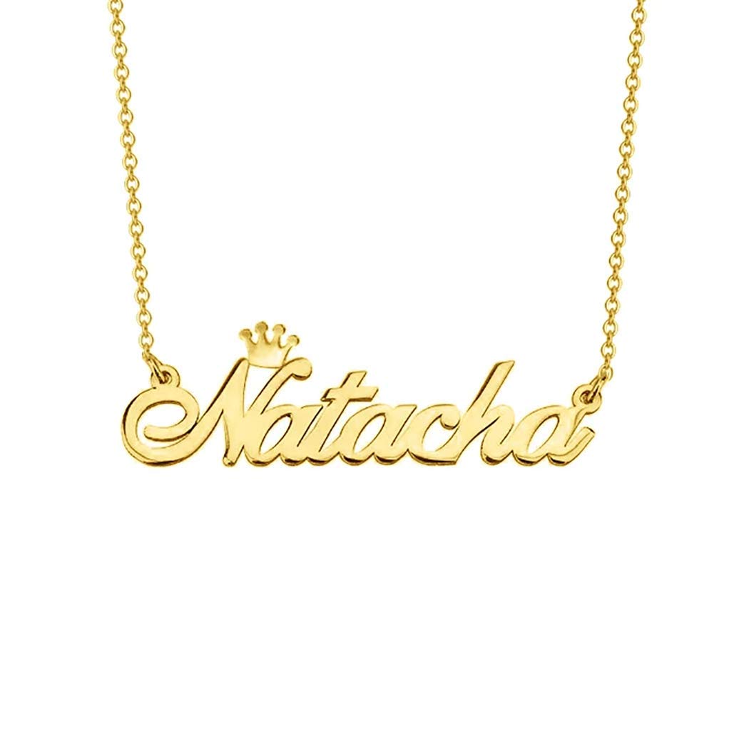 Custom Name Necklace for Women - Personalized Crown Nameplate Jewelry with Any Name - Perfect for Birthdays, Anniversaries & Gifts
