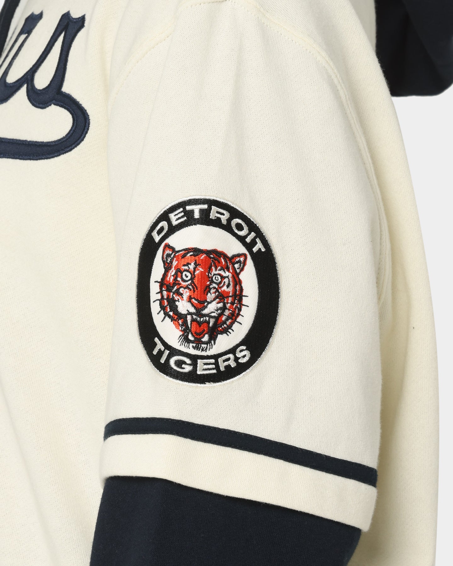 47 Brand Detroit Tigers Shortstop Hoodie Cream - Men's Baseball Fan Apparel for Casual Wear & Game Day Outfits