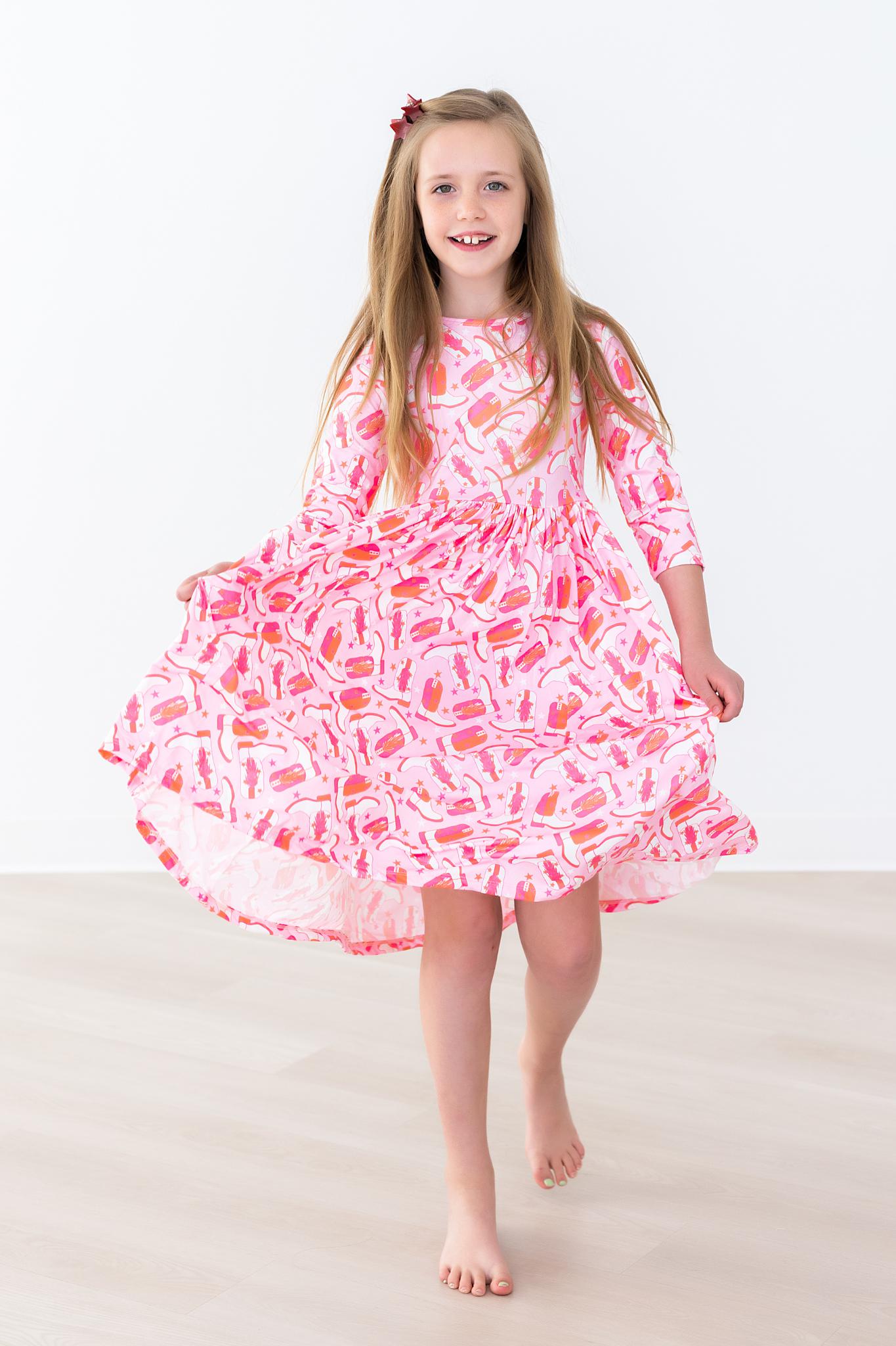 Howdy 3/4 Sleeve Pocket Twirl Dress for Women - Flowy Summer Dress with Pockets for Casual Outings, Parties & Vacations