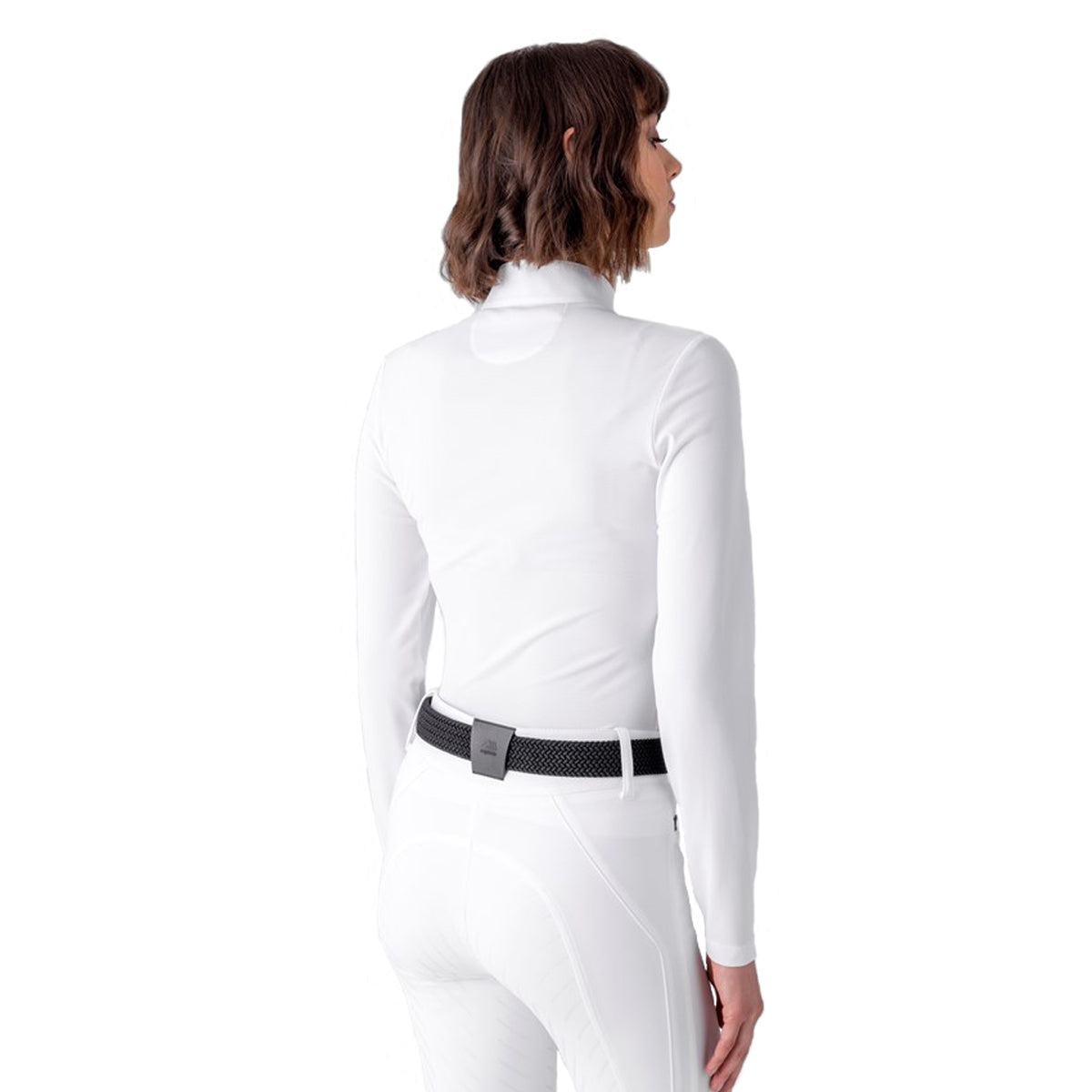 Equiline Women's Long Sleeve Performance Polo Shirt - Moisture Wicking & UV Protection for Horse Riding & Equestrian Competitions