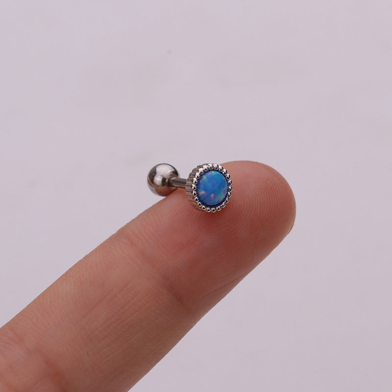 16G Cartilage Tiny Stud Earrings - Opal Stud Earrings for Women | HSPJ1911 | Perfect for Everyday Wear, Piercing Jewelry Gift