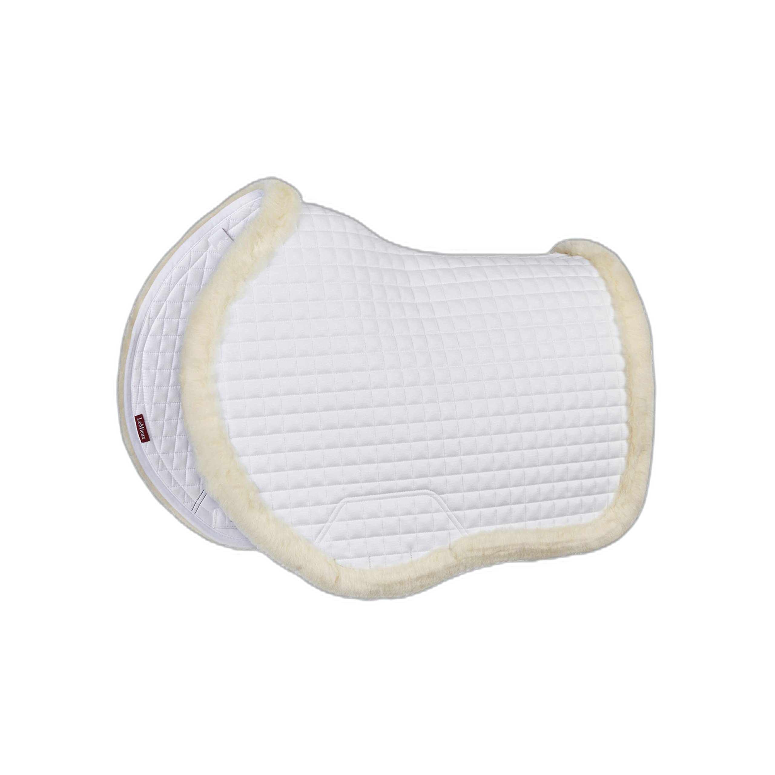 LeMieux White Show Jumping Sensitive EuroJump Square Saddle Pad for Horses - Breathable English Saddle Pads - Equestrian Riding Equipment for Competition & Training - Perfect for Dressage, Show Jumping & Horseback Riding