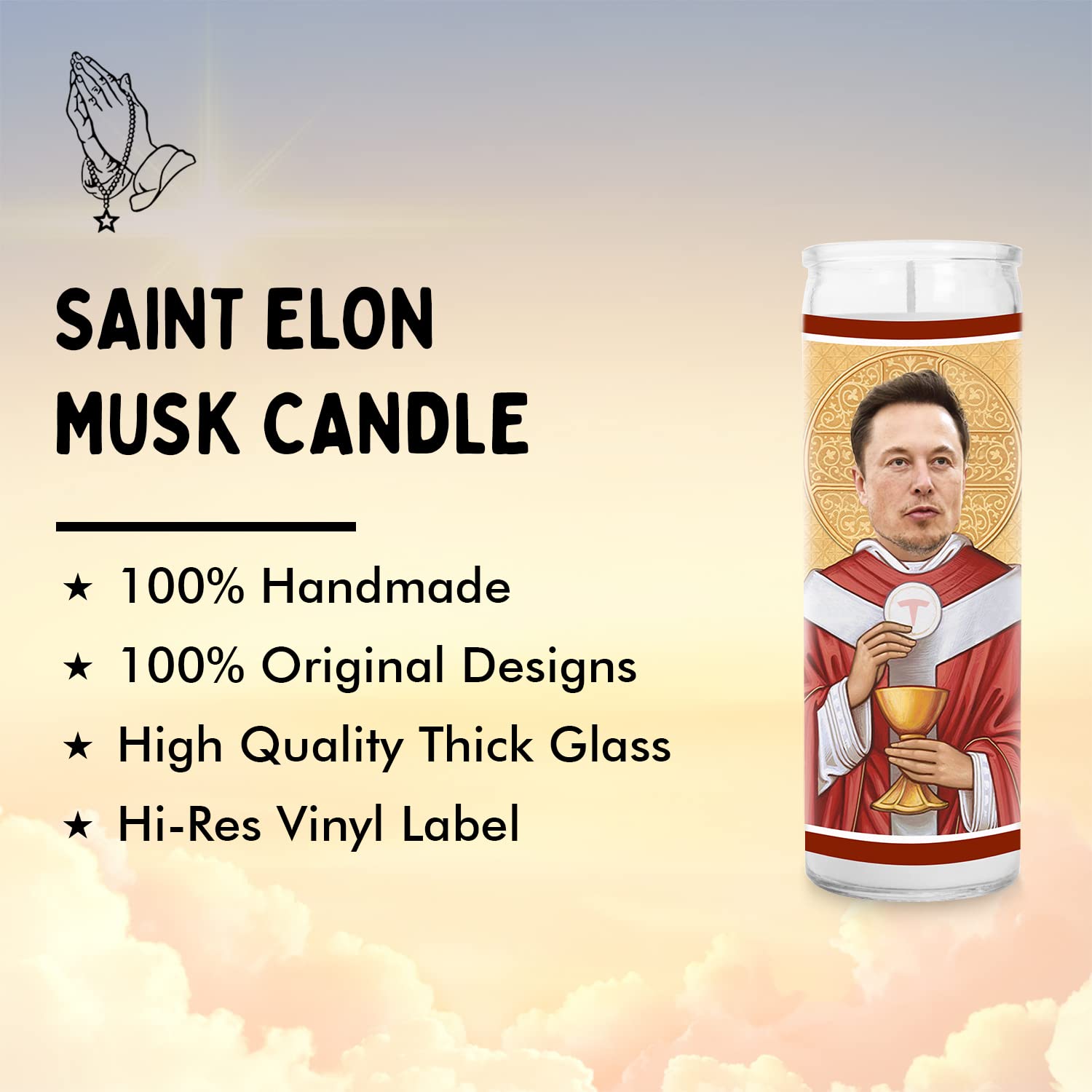 Saint Candles - Handmade Soy Wax Devotional Candles in Glass Jars for Tech Lovers - Unique Novelty Gift for Technologists | Perfect for Meditation, Home Decor & Geek Culture Gifts