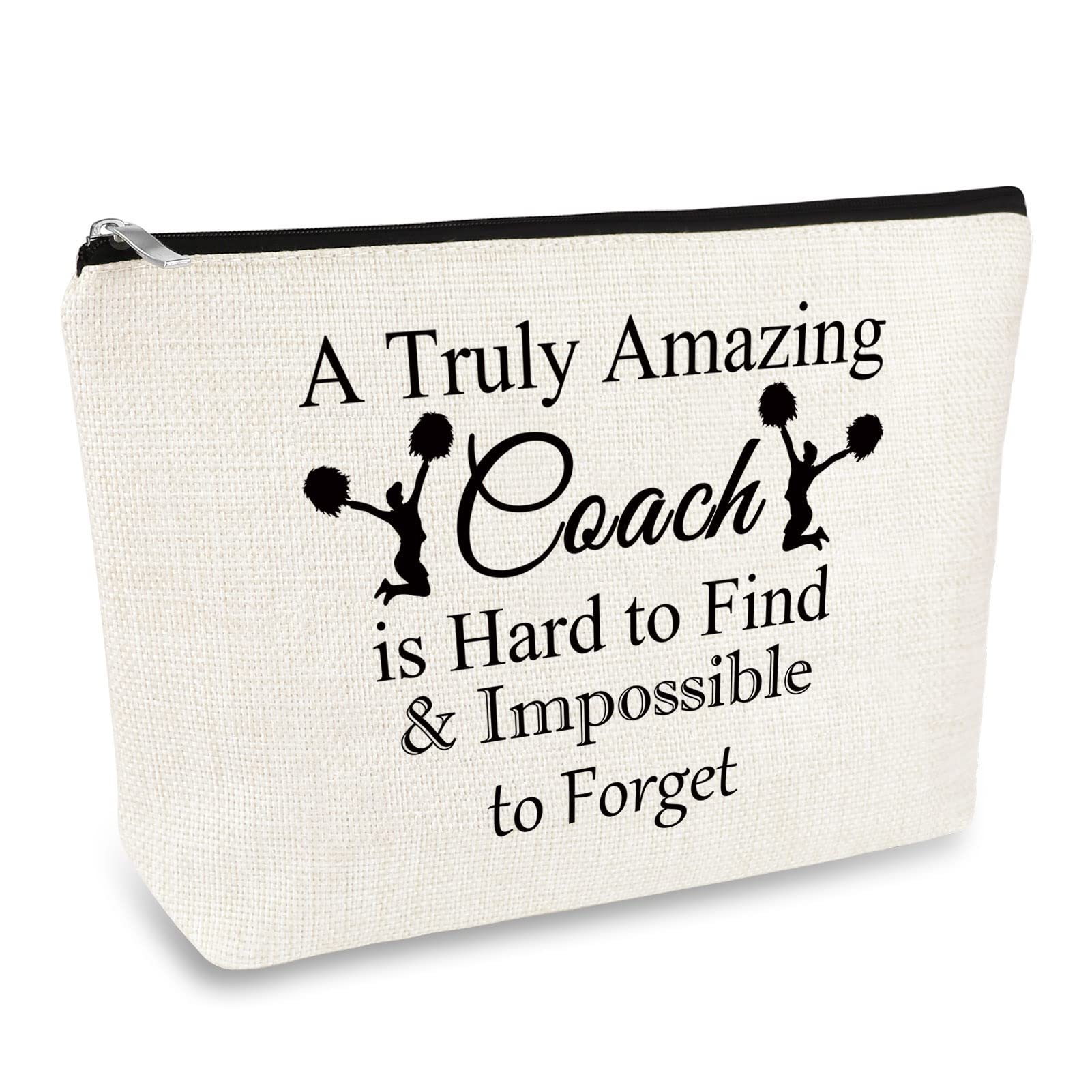 Coach Sports Mom Gift - Cheer Mom Present Makeup Bag | Appreciation Gift for Baseball, Basketball, Football, Soccer & Tennis Coaches | Cosmetic Bag for Mother's Day, Birthday & Travel Toiletries Pouch | Perfect for Gym, Sideline & Team Events