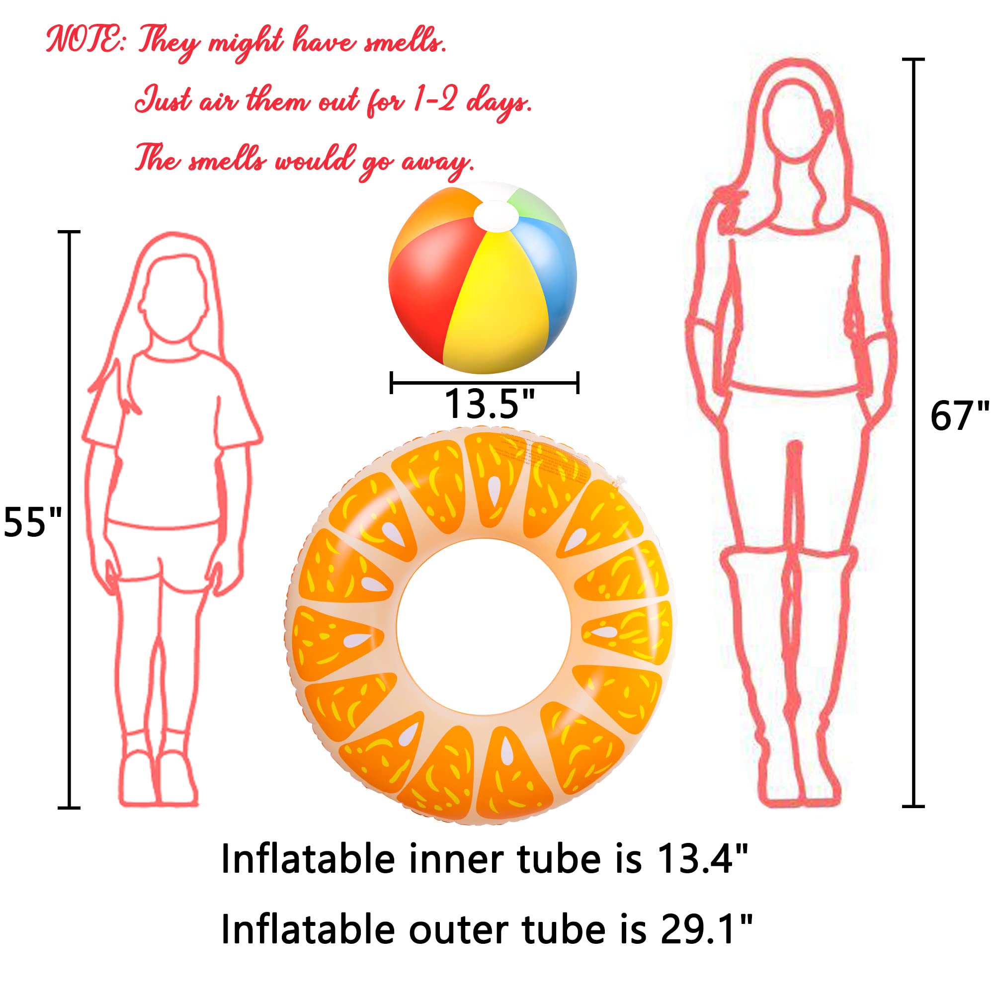 90Shine 7PCS Inflatable Donut Pool Floats - 13.5