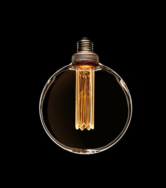 NEOLDG125DB35W903 G40 Amber Glass LED Pillar Light Bulb - Vintage Edison Style for Home Decor, Bars, Restaurants & Outdoor Lighting