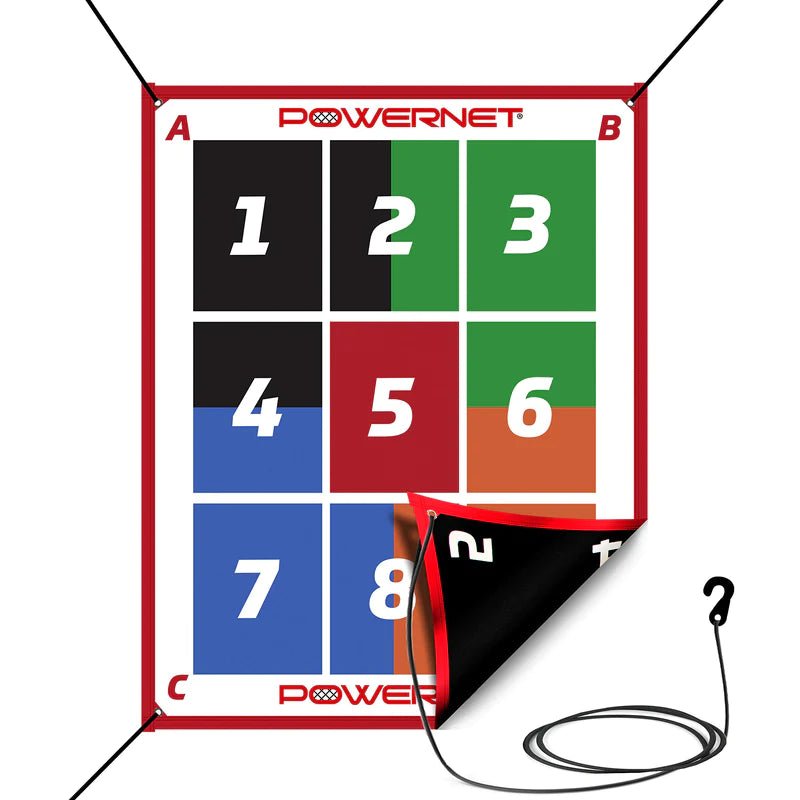 PowerNet Numbered Pitching Pad - Baseball & Softball Training Aid for Pitchers - Perfect for Practice, Drills & Fielding Exercises (Indoor/Outdoor Use)