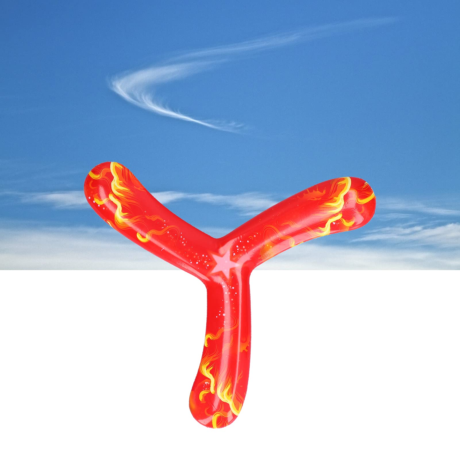 Vbestlife 3-Blade PU ABS Plastic Flying Disc Toy - Outdoor Throwing and Catching Game for Beginners & Enthusiasts (Red) - Perfect for Beach, Park, Backyard Fun and Family Bonding Activities
