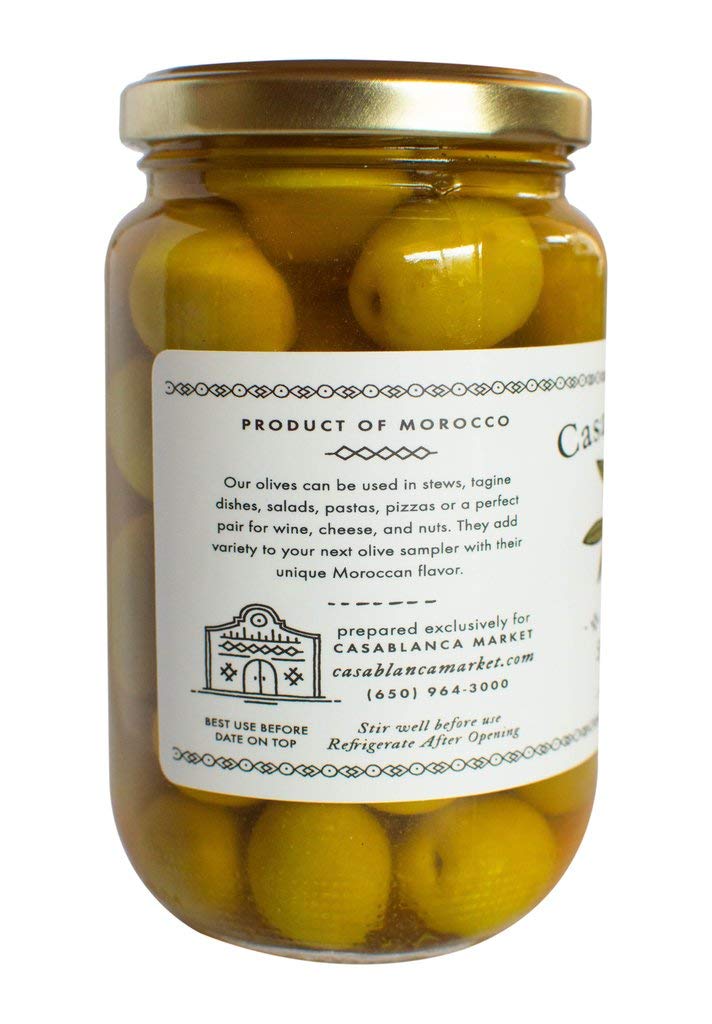 Premium Marrakesh Spiced Olives - Authentic Moroccan Flavors | Gourmet Snack for Charcuterie Boards, Cocktail Parties & Mediterranean Dishes